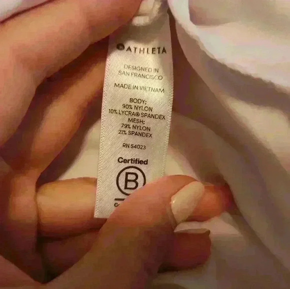 Athleta Tank Top light pink cream white running yoga gym Sleeveless crewneck - Picture 6 of 9